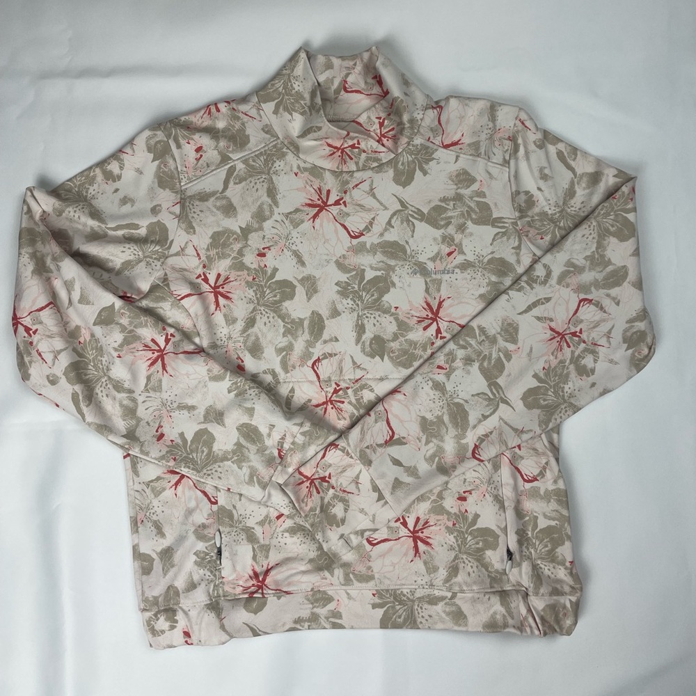 Columbia Weekend Pullover, ivory floral design, medium